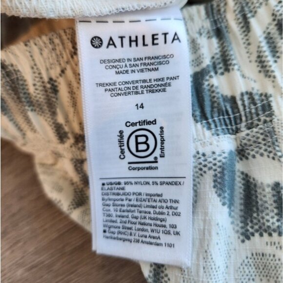 Athleta Trekkie Convertible Hike Pant In Ethereal Bloom Magnolia White - Picture 6 of 9